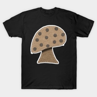 Brown Dotted Mushroom | Felt Look | Cherie's Art(c)2020 T-Shirt